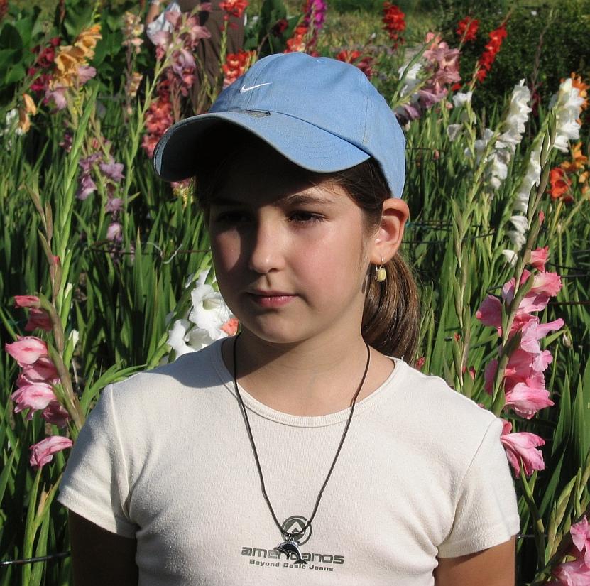 Among flowers