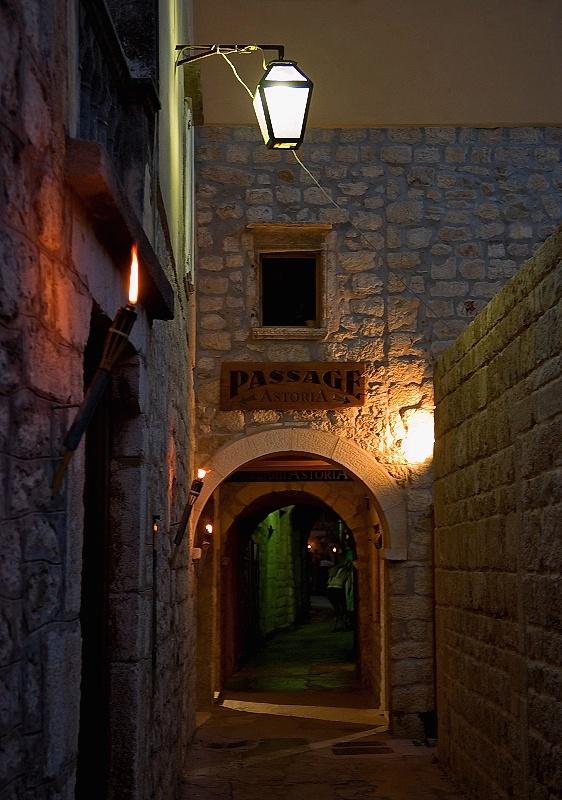Night Street In Rab