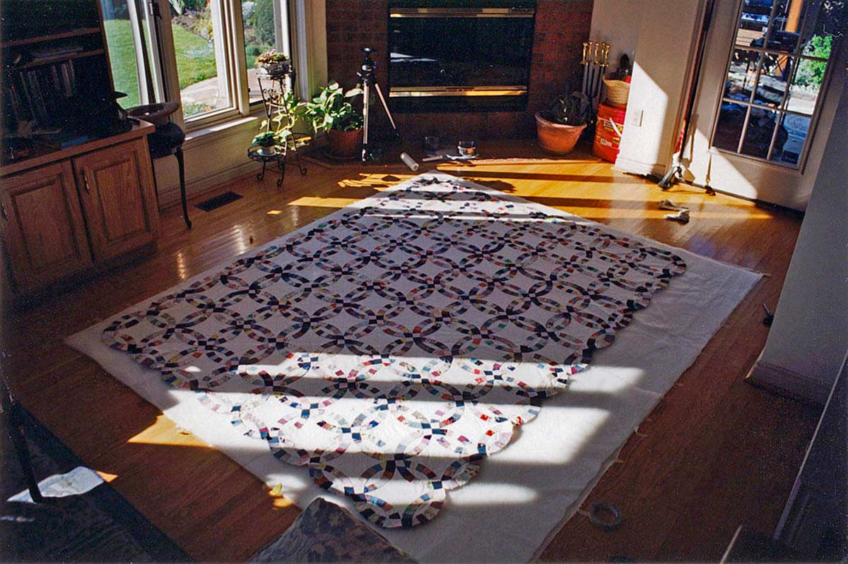 preparation for quilt backing