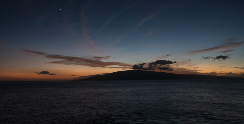 Sunset behind Maui