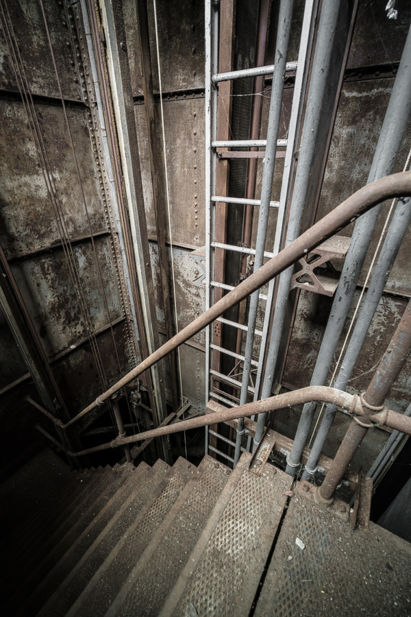 Decayed staircase down