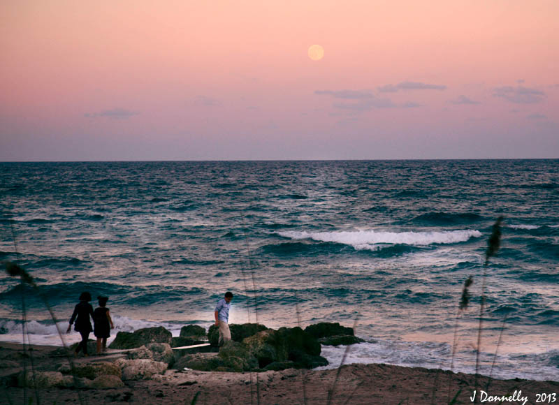 Moon Rise at Sunset