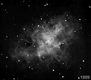 Crab Nebula: 107 Years, 4 Frames
