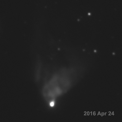 Hubble's Variable Nebula Time-Lapse: 2 Frames - Apr and Aug