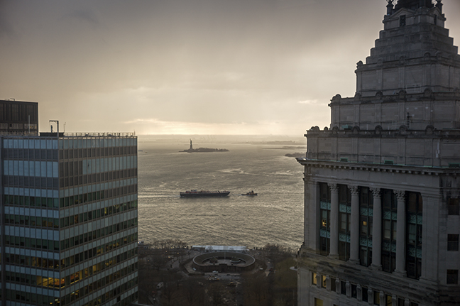 Tug, Freighter, Liberty, New York Harbor