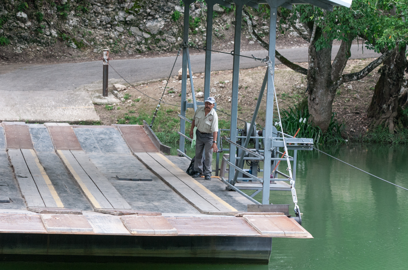 Ferry to Xunantunich across the Mopan river