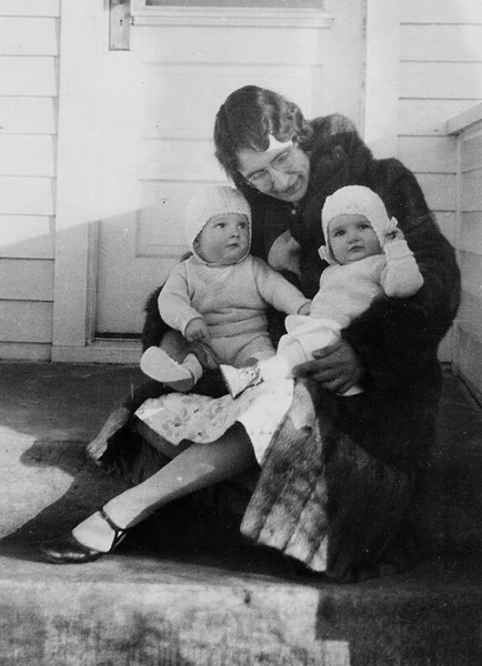 Mildred with the twins, Martin & Margaret 