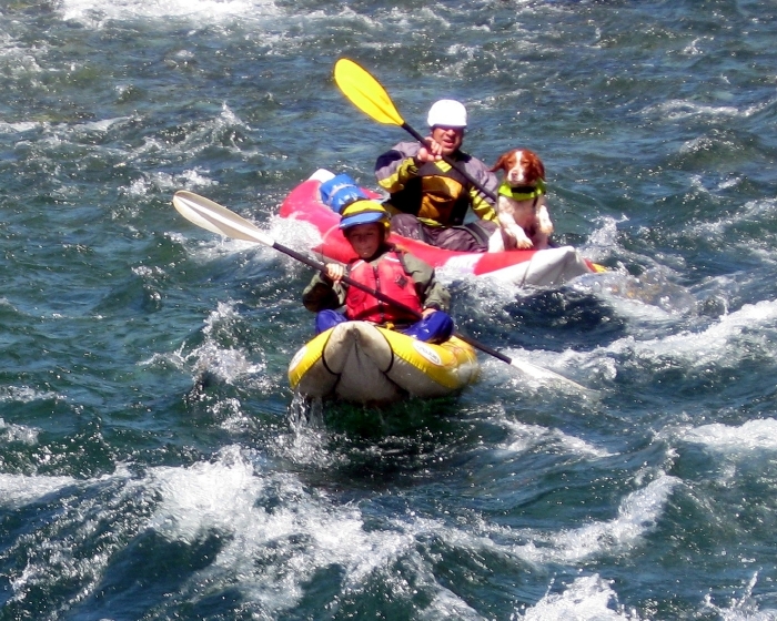 Ray and Sierra Lomeli on the American River
