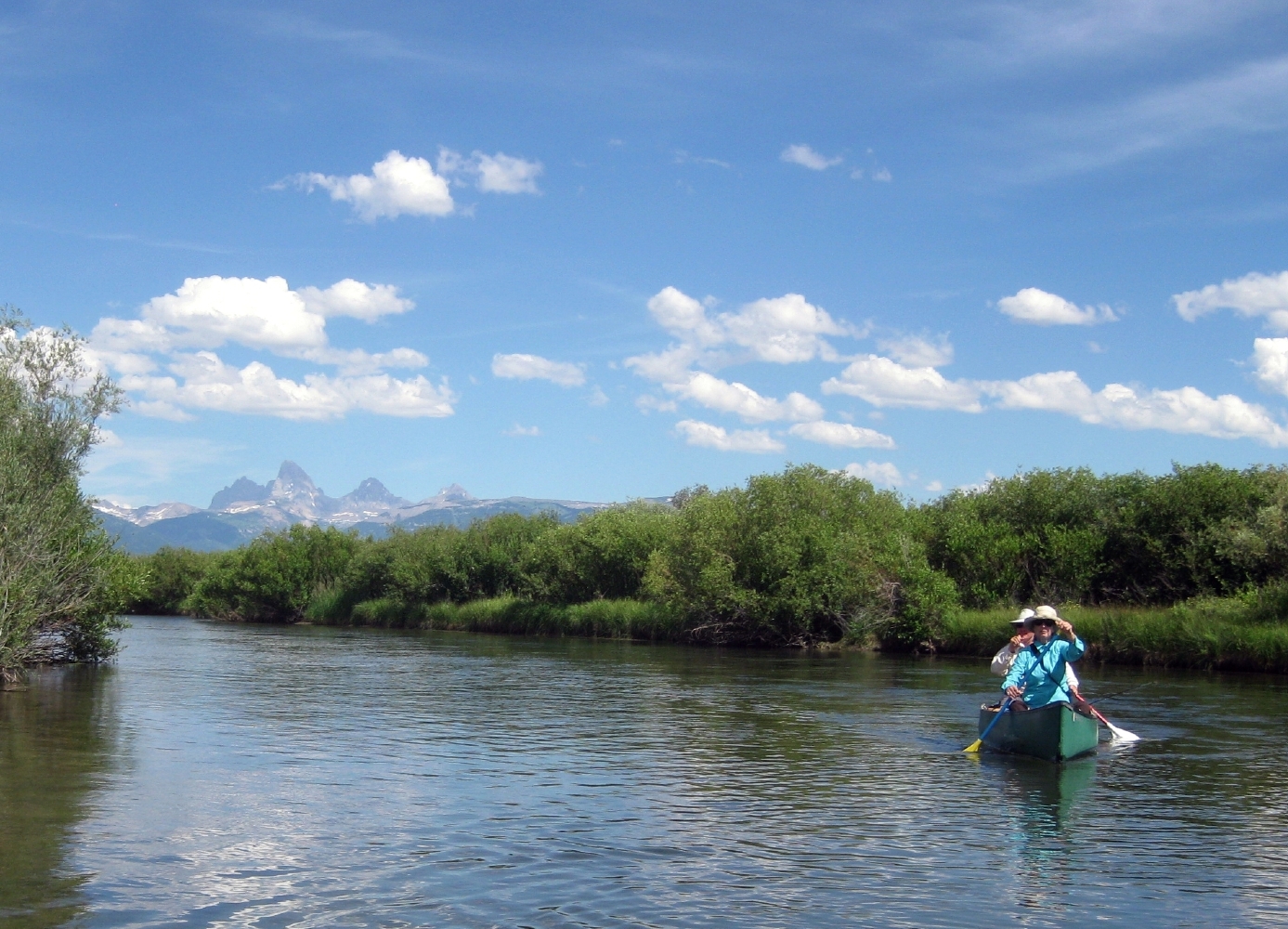 Evan Massaro and Britta Shafer on Idahos Teton River