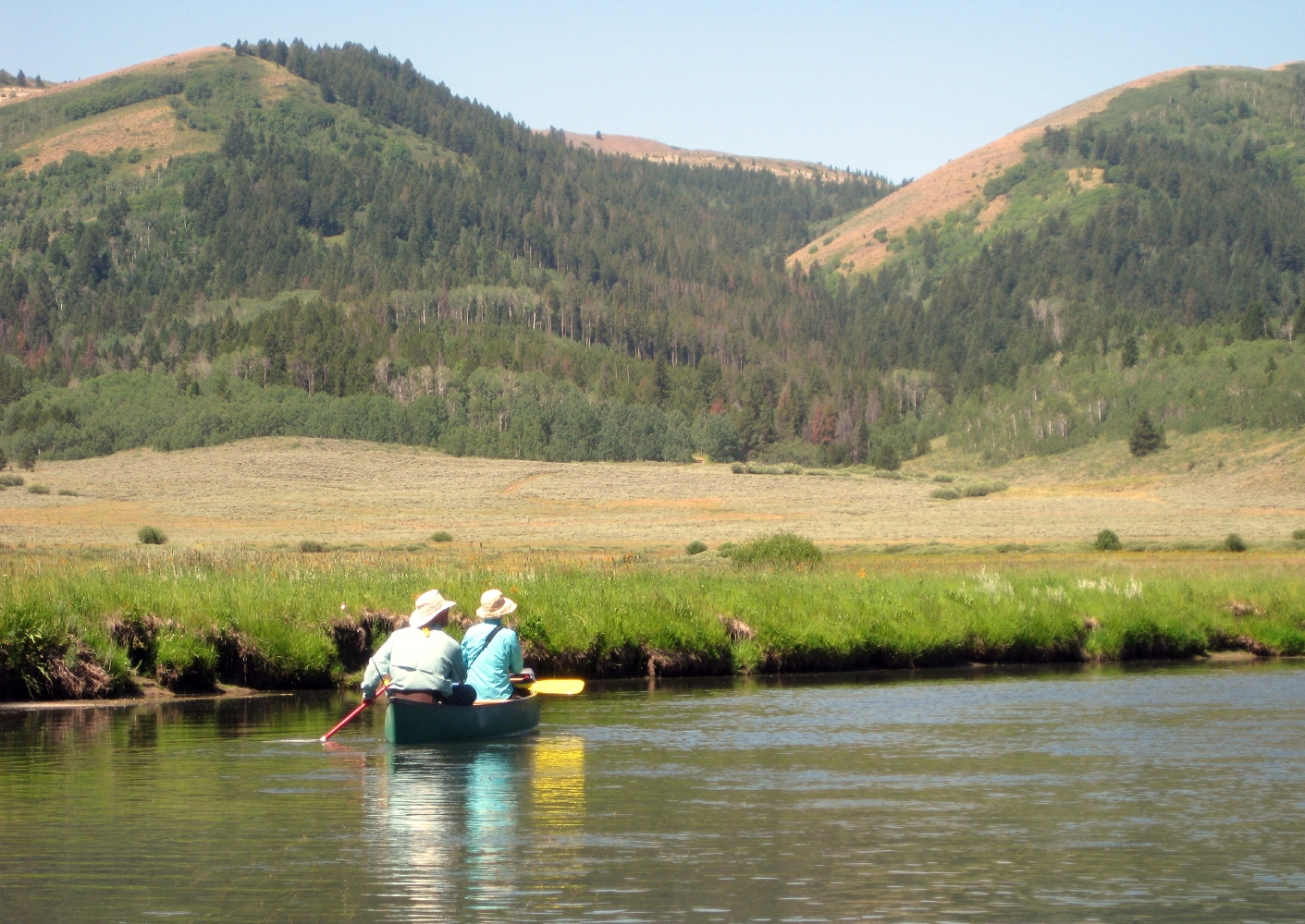 Evan Massaro and Britta Shafer near the Source of Idahos Blackfoot River