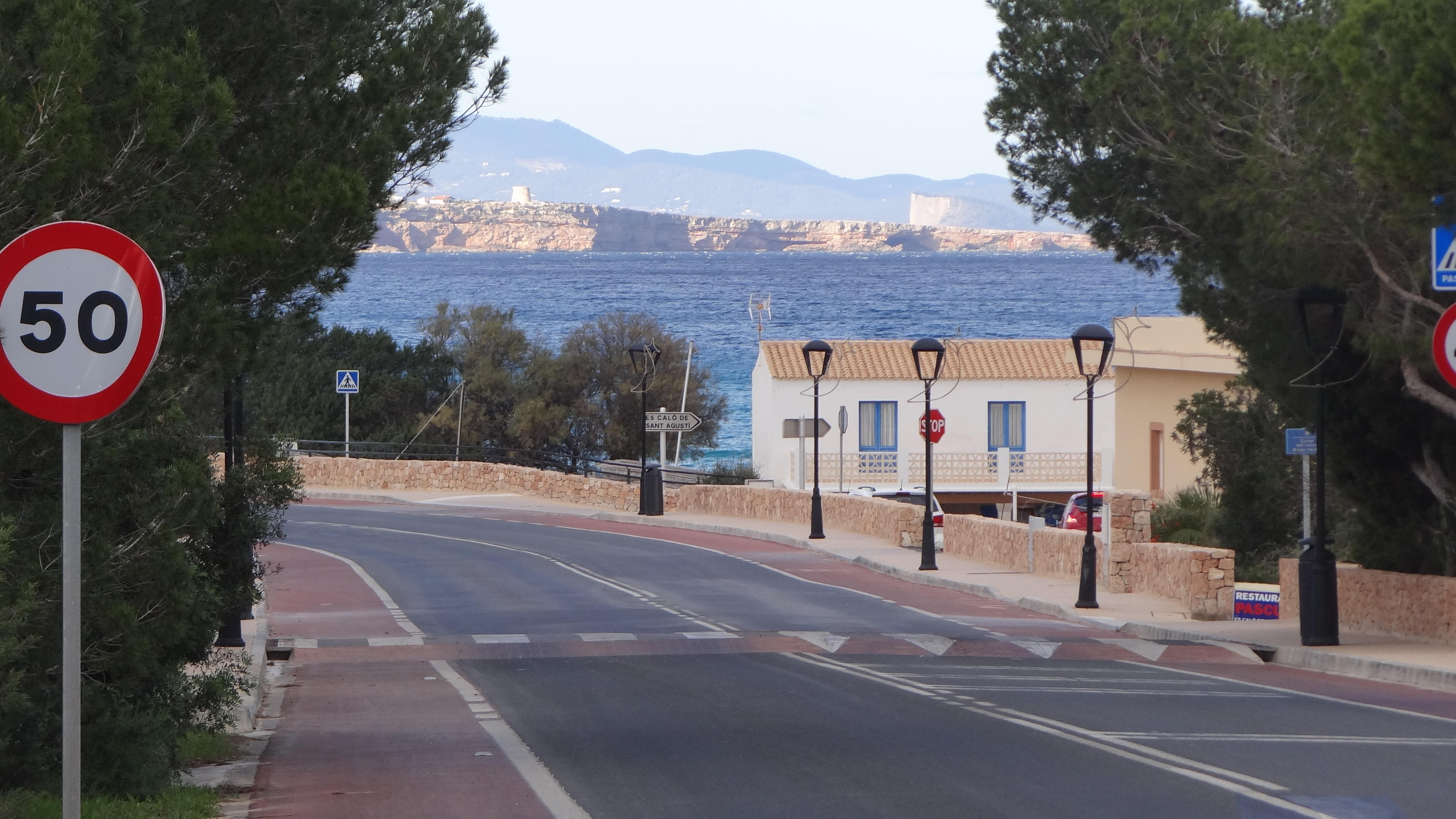  Framed view of Es Calo, Punta Prima and Ibiza