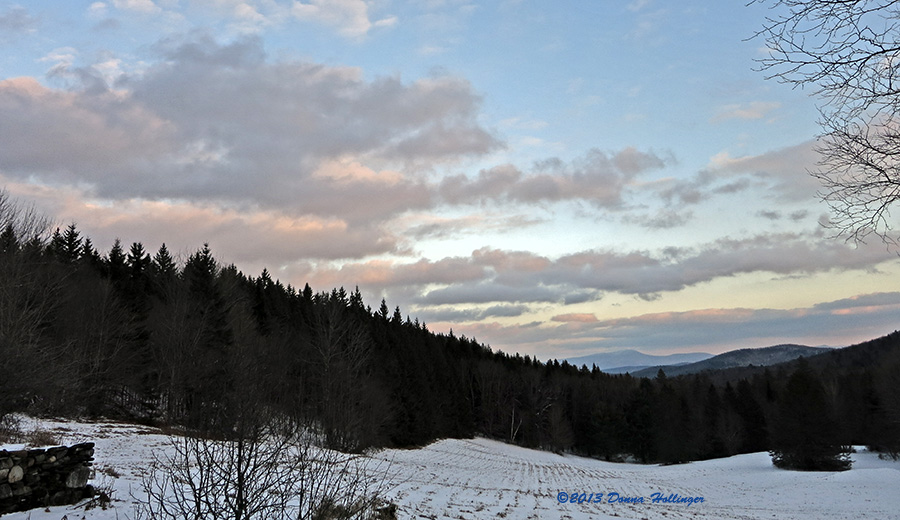 Sunset at the  Vershire Cabin