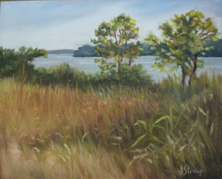 Along the Great River Road - plein air