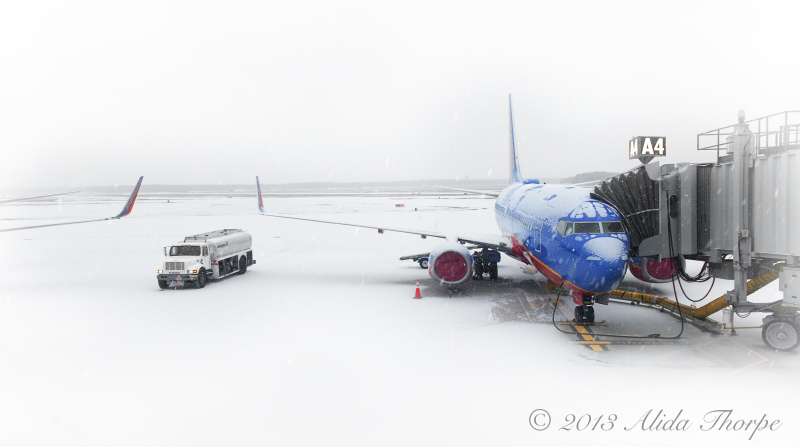 Islip Airport Snow