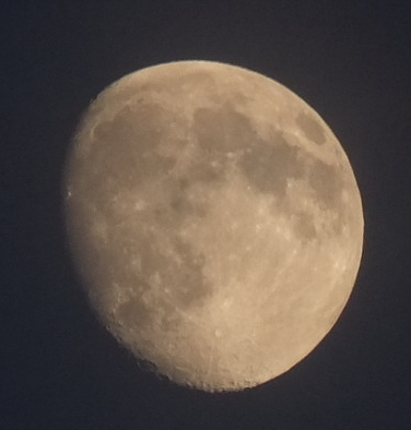 This  evening's  moon.