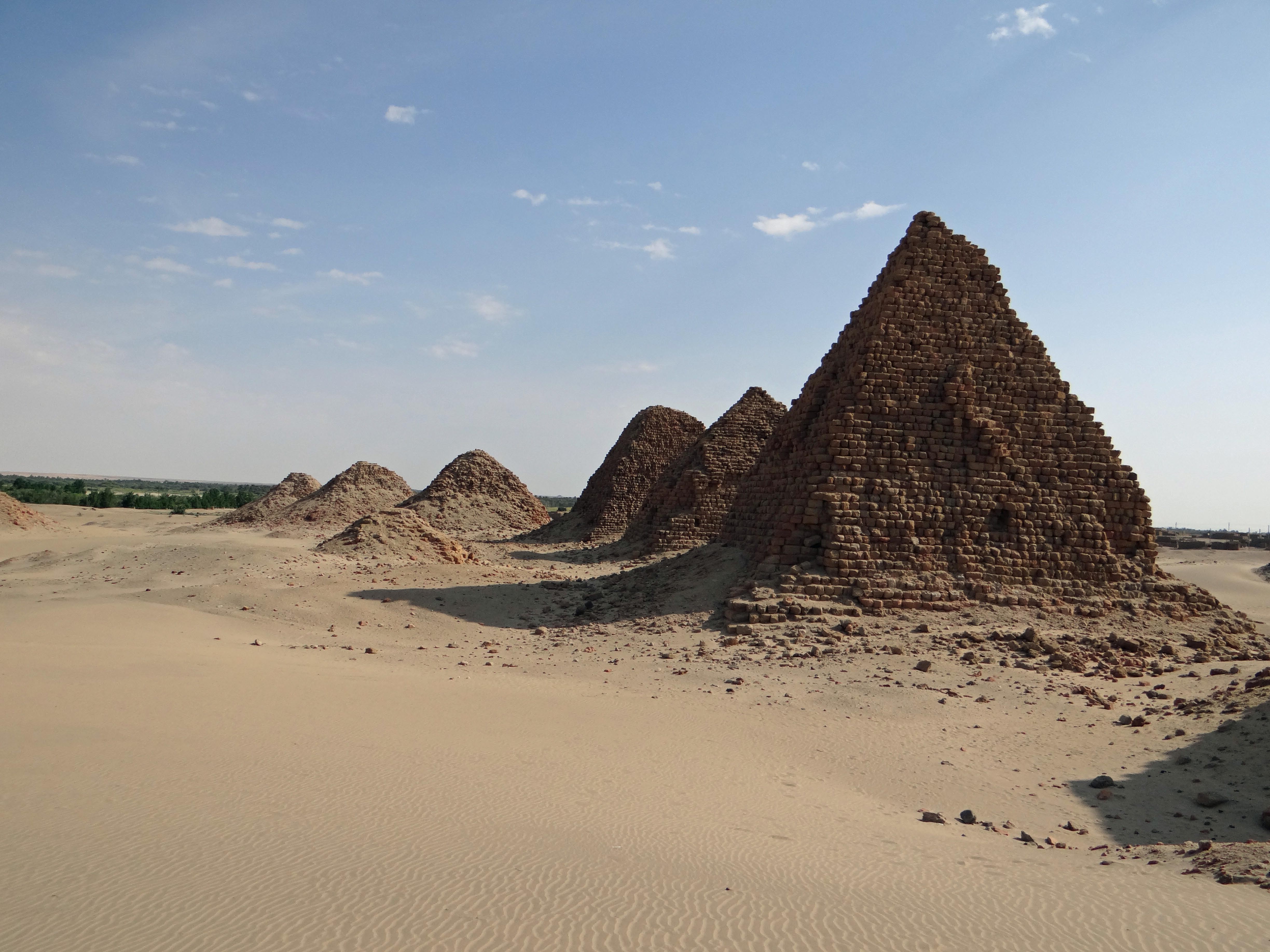 Pyramids at Nuri (Sudan has MORE pyramids than Egypt).