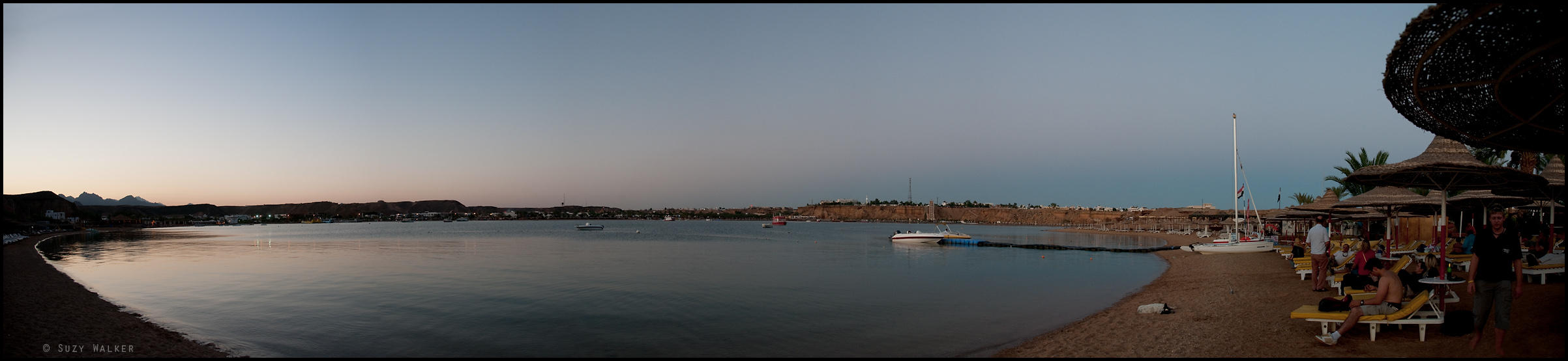 Port at dusk