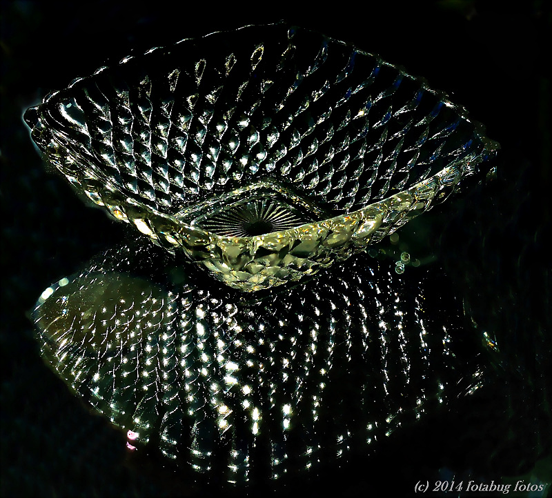 Crystal Candy Dish in Store Window