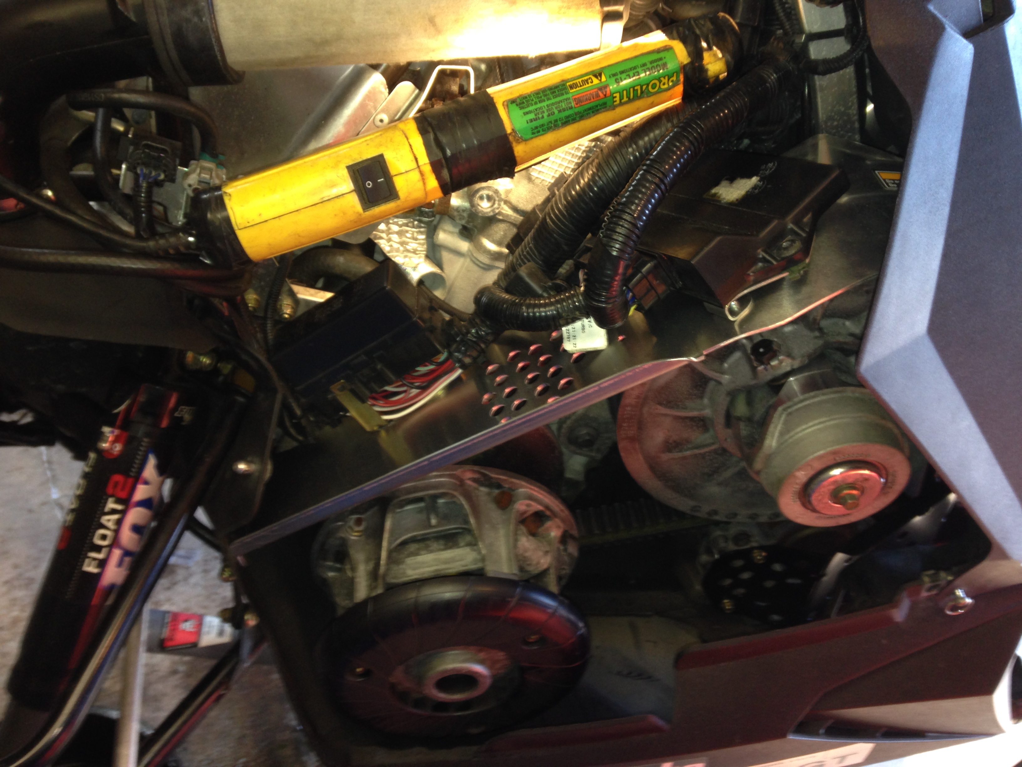 Modified clutch gaurd to clear batwing