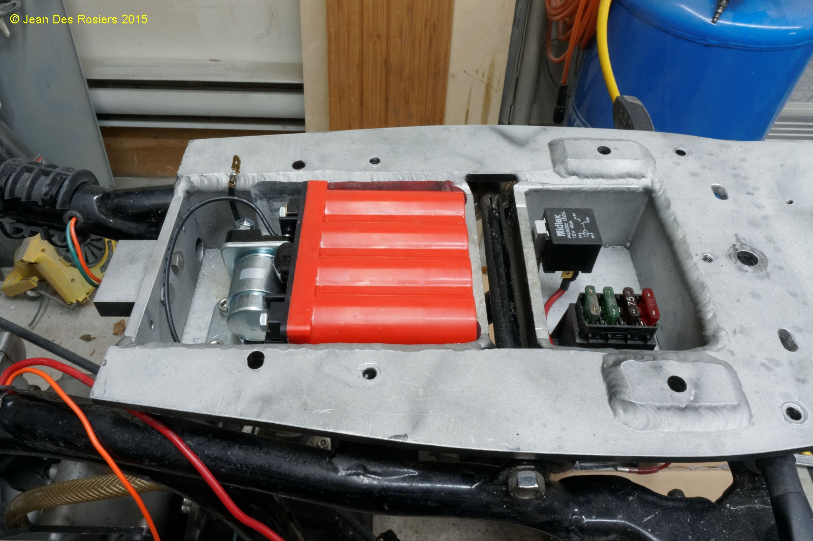 00023-04181 Battery tray hogged out a bit for Ballistic lithium battery