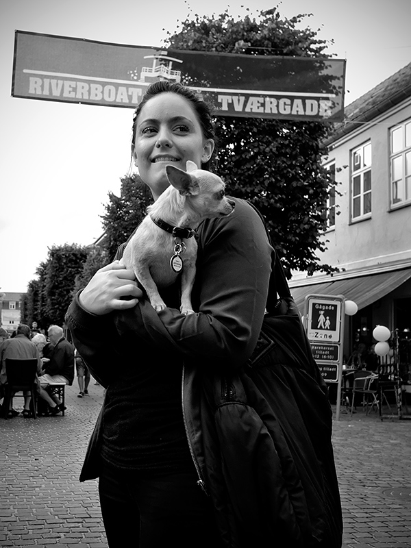 Young lady and her dog