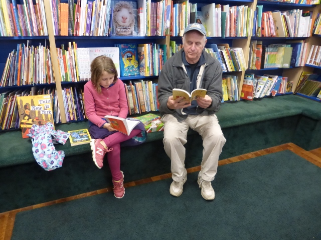 Zoe and Bob at Portal Bookstore