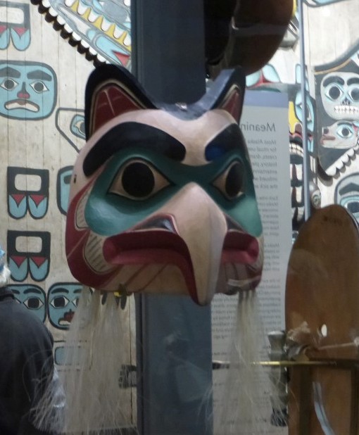 Tlingit Mask in Alaska State Museum in Juneau.jpg