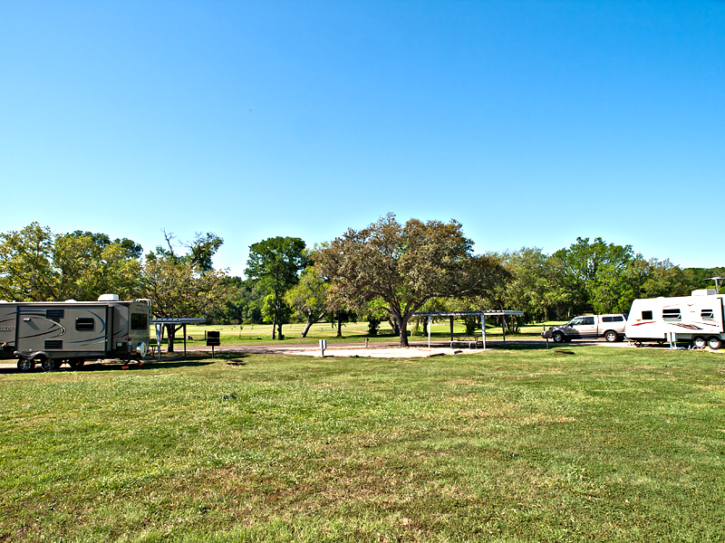Camping ajacent to fairway on hole #2