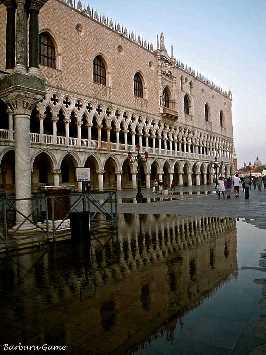 Evening flooding around Piazza San Marco