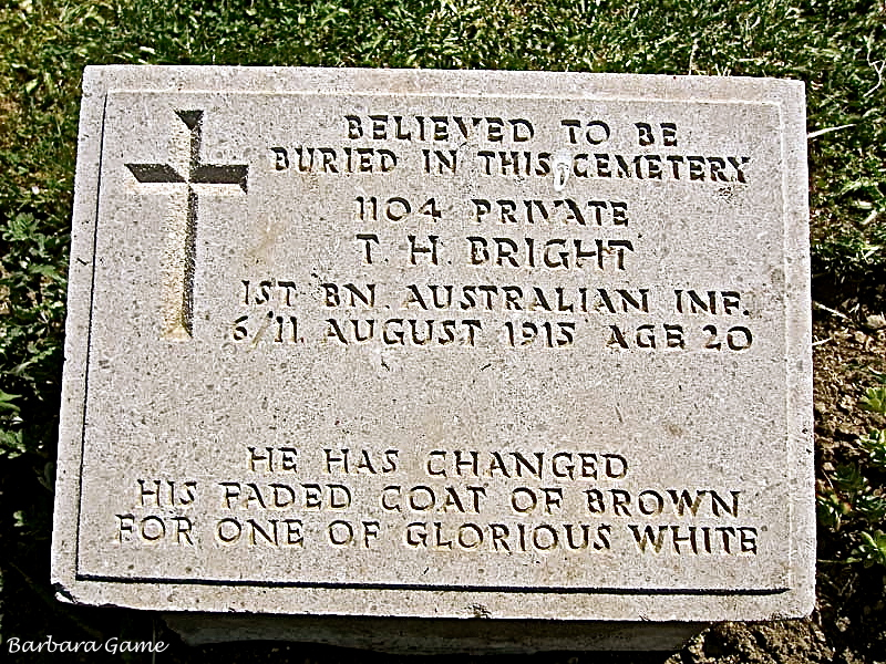 Gallipoli,  grave at Lone Pine Memorial Cemetery