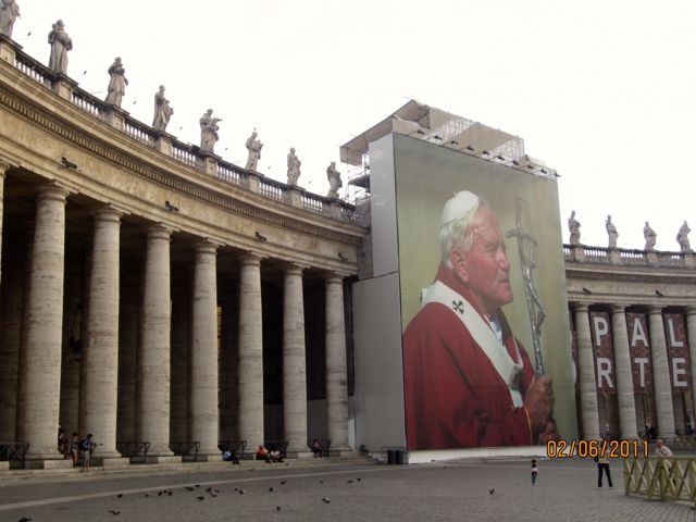Pope John Paul 2nd, St Peters forecourt