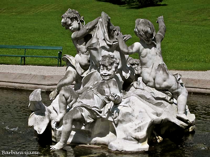 Detail of fountain at the Kaiser's hunting lodge