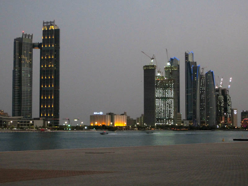 The same view in early evening