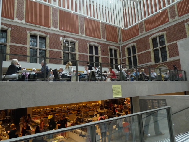Rijksmuseum, restaurant and shop, below