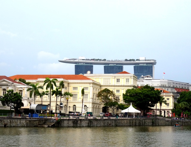 The old Fullerton Hotel and the awesome Marina Bay Sands, 2014