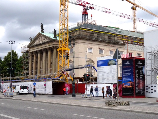 Berlin on the move.  Staadtoper on Unter den Linden