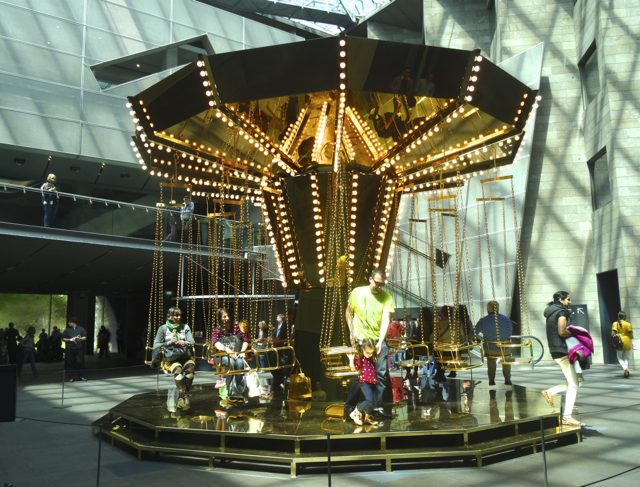 Golden carousel at the NGV