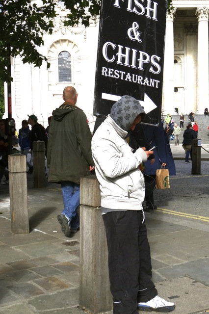 Working - holding a sign!