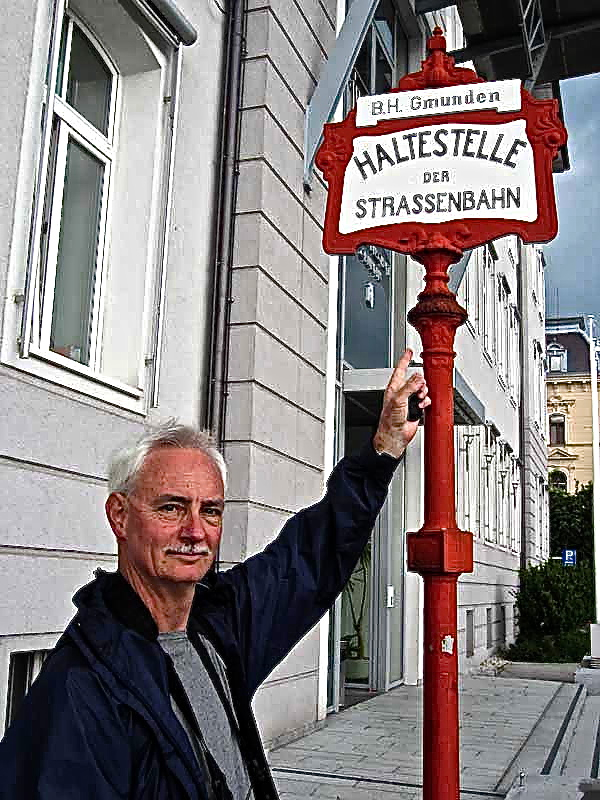 Waiting for tram back to the station, Gmunden