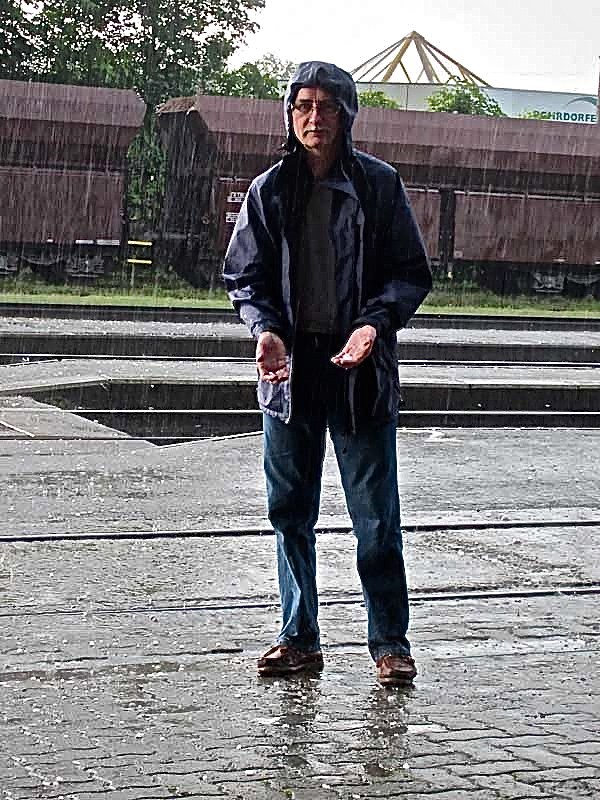 Caught in a sudden hail storm, Gmunden