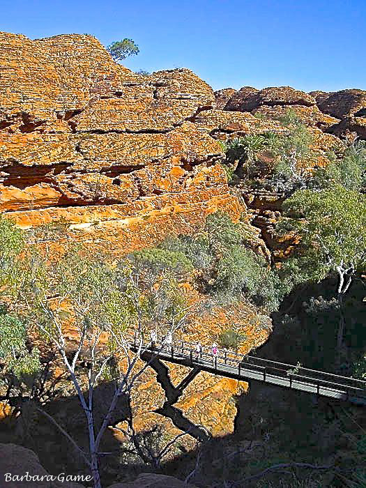 Kings Canyon Rim Walk, across the gorge and down