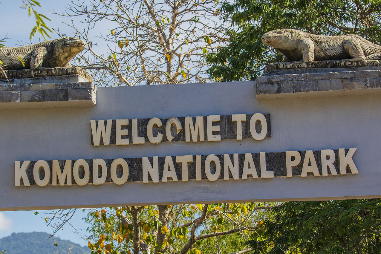 Komodo National Park sign