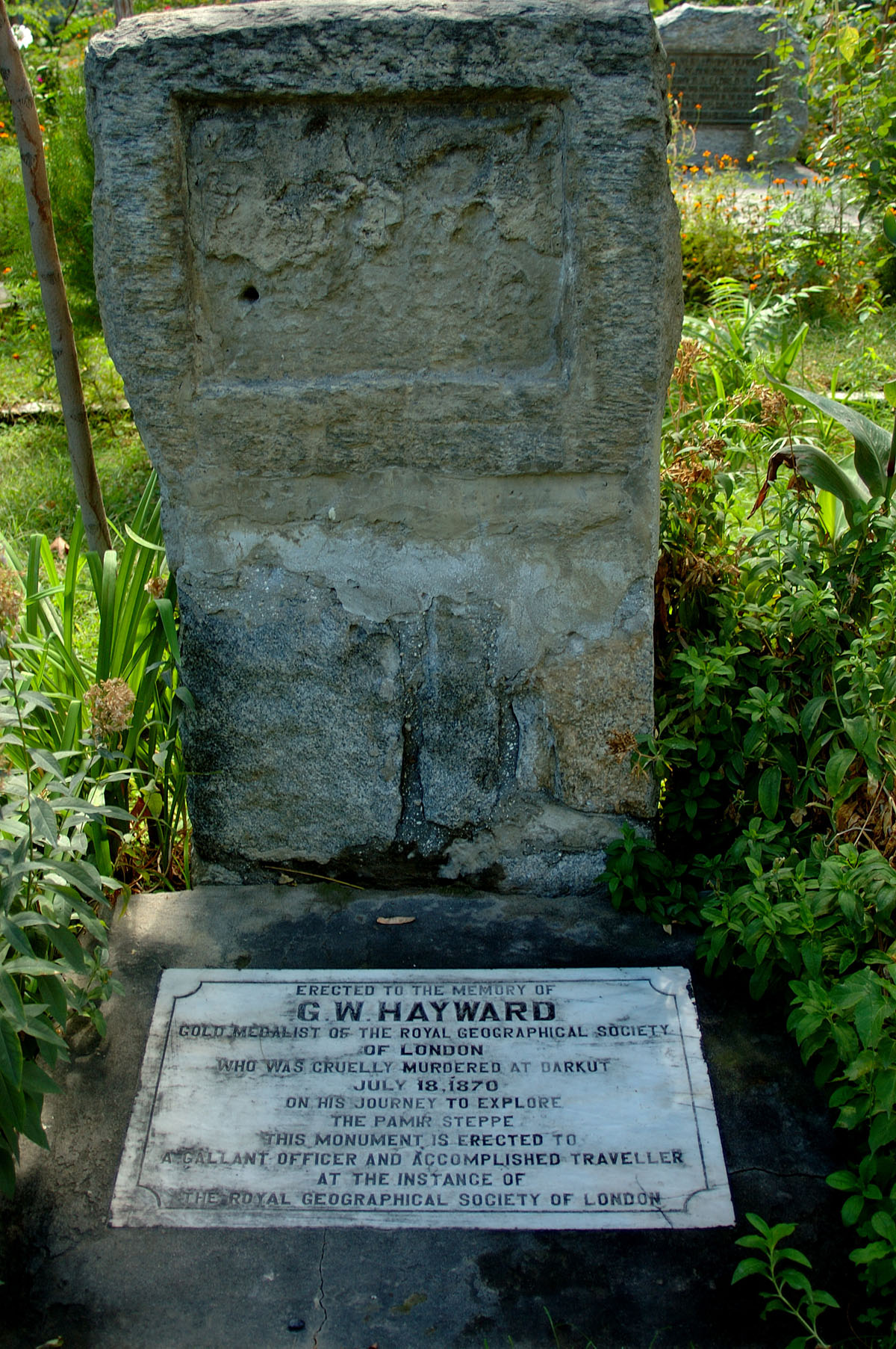 George Haywards Memorial, British Cemetery, Gilgit, Pakistan
