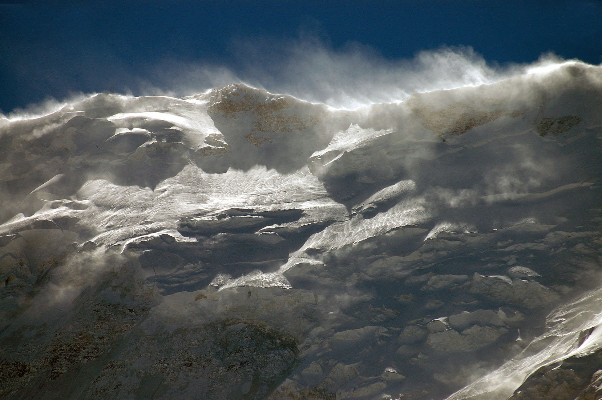 Windy slopes of Mt Kongur, Ghez River Valley, Xinjiang, China