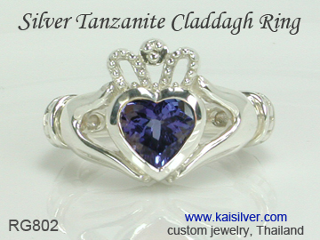 Caring For Tanzanite Rings sterling Silver
