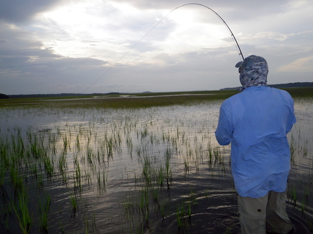 Cary B. From Jacksonville with his 1st hook up in the Grass