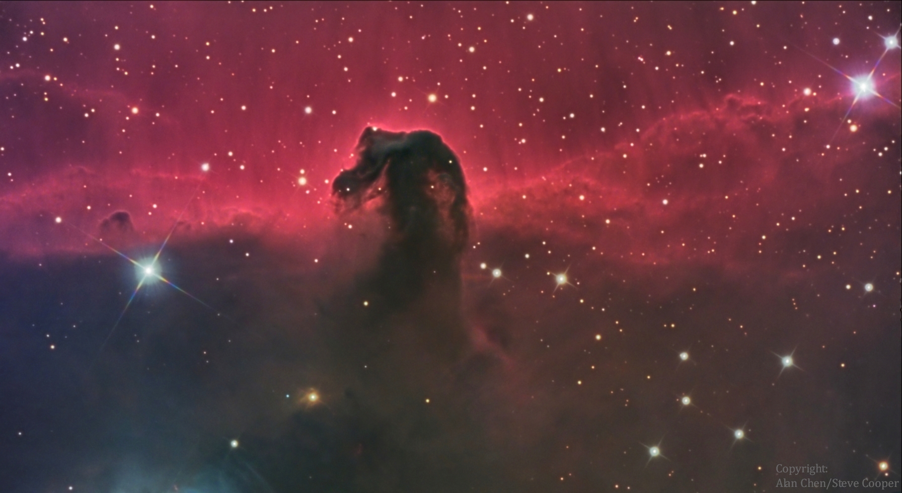 Horsehead Nebula (IC434/B33) LRGB + Ha