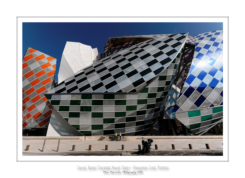 Fondation Louis Vuitton colorized by Daniel Buren 4