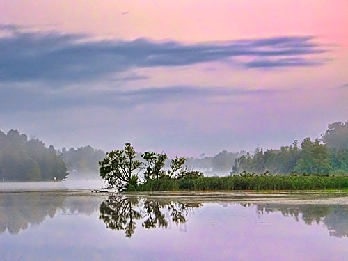 Misty Rideau Canal At Dawn DSCF04637-8
