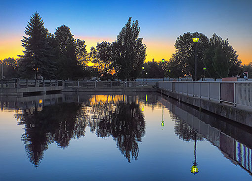 Combined Lock Dam At Sunrise 20130823